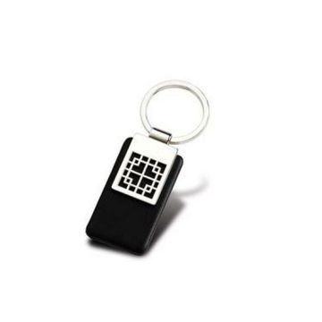 Metal and Leather Keychain, Custom Key Ring (GZHY-KC-021)